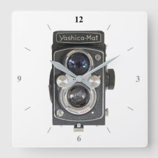 Yashica-Mat Quadratische Wanduhr