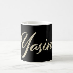 Yasin Name whitegold Tasse Teetasse Kaffeetasse