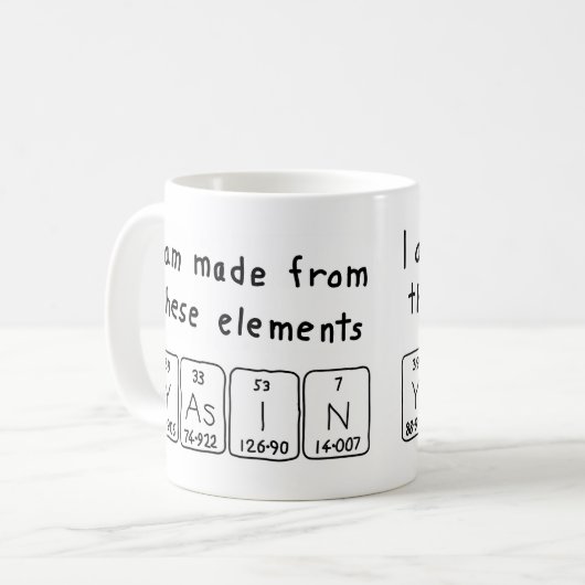 Yasin Periodenname Tasse (Vorderseite Links)