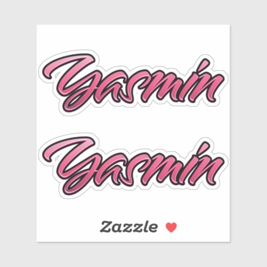 Yasmin faded pink Aufkleber Sticker Stickerset (Blatt)