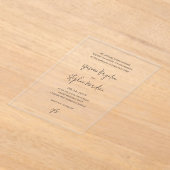 Yasmin Moderne Elegante Hochzeit Acryleinladungen (Ablage )