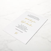 Yasmin Moderne Elegante Hochzeit Folieneinladung (Gedreht)