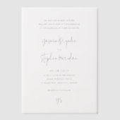 Yasmin Moderne Elegante Hochzeit Pergament Einladungen (Vorderseite)