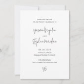Yasmin Moderne Elegante Hochzeit Save The Date (Vorderseite)