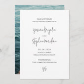 Yasmin Moderne Elegante Hochzeit Save The Date (Vorne/Hinten)