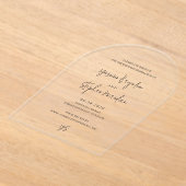 Yasmin Moderne Hochzeit Save the Date Acryleinladungen (Ablage )