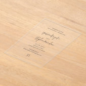 Yasmin Moderne Hochzeit Save the Date Acryleinladungen (Ablage )