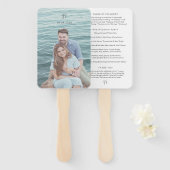 Yasmin Modernes Hochzeitsprogramm Fächer (Vorne und Hinten)