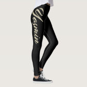 Yasmin white gold Handwriting Hose Leggings (Rechts)