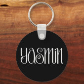 Yasmin white Keyring Schlüsselanhänger (Vorderseite)