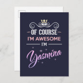Yasmina Natürlich bin ich Phantastisch Postkarte (Vorne/Hinten)