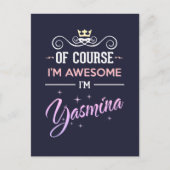 Yasmina Natürlich bin ich Phantastisch Postkarte (Vorderseite)