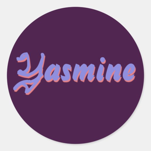 Yasmine-Aufkleber Runder Aufkleber (Vorderseite)