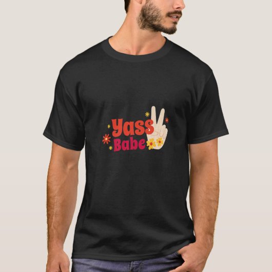 Yass Babe Peace Hands Premium T-Shirt (Vorderseite)