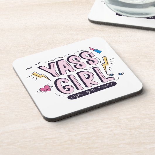 Yass Girl | Das haben Sie Got Getränkeuntersetzer (Linke Seite)