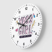 Yass Girl | Das haben Sie Got Große Wanduhr (Winkel)