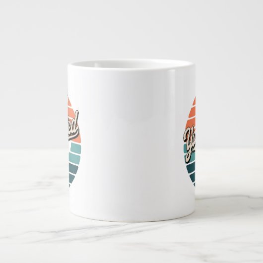 Yassified Retro Sunset Jumbo-Tasse (Vorderseite)