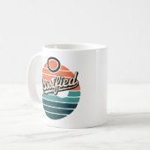 Yassified Retro Sunset Kaffeetasse (Vorderseite Links)