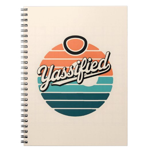 Yassified Retro Sunset Notizblock (Vorderseite)