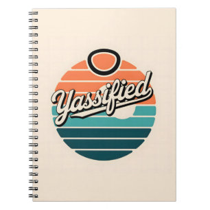 Yassifizierter Retro-Sonnenuntergang Notizblock