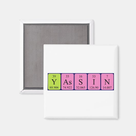 Yassin Periodenmagnet Magnet (Vorderseite/Rückseite)