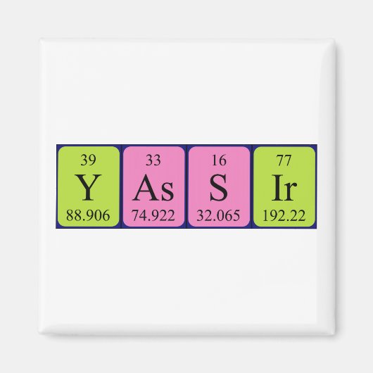 Yassir Periodenmagnet Magnet (Vorne)