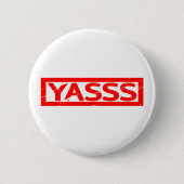 Yasss Briefmarke Button (Vorderseite)