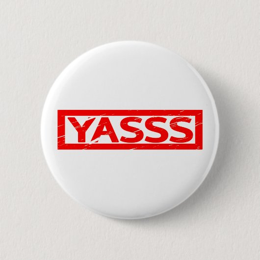 Yasss Briefmarke Button (Vorderseite)