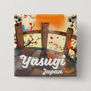 Yasugi Japan Blossom Garten Button