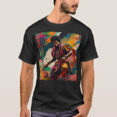 Yasuke African Samurai Warrior Abstrakt T-Shirt (Vorderseite)