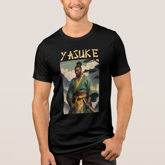 Yasuke Black Samurai Martial Gift Tri-Blend Shirt (Vorderseite)