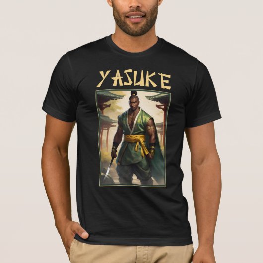 Yasuke Martial Arts Samurai Art T-Shirt (Vorderseite)