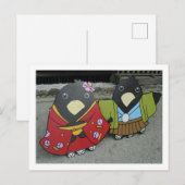 Yatagarasu (dreibeinige Krähe): Kyoto Postkarte (Vorne/Hinten)