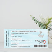 YATCH Party BOOT PARTY BOARDING PASS (Stehend Vorderseite)