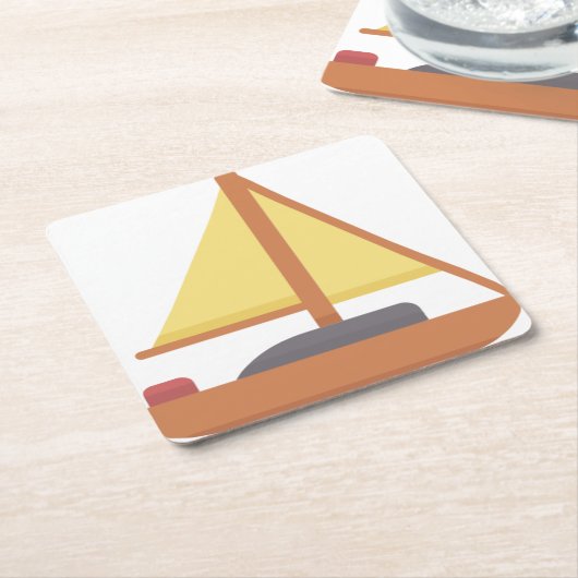 Yatch Rechteckiger Pappuntersetzer (angewinkelt)