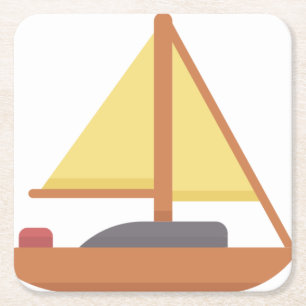 Yatch Rechteckiger Pappuntersetzer