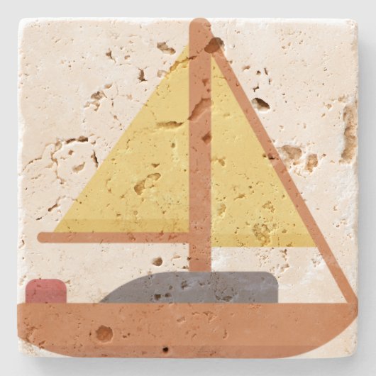 Yatch Steinuntersetzer (Vorderseite)