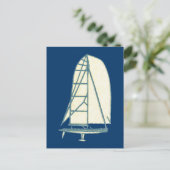 Yatching-Laserklasse Postkarte (Stehend Vorderseite)