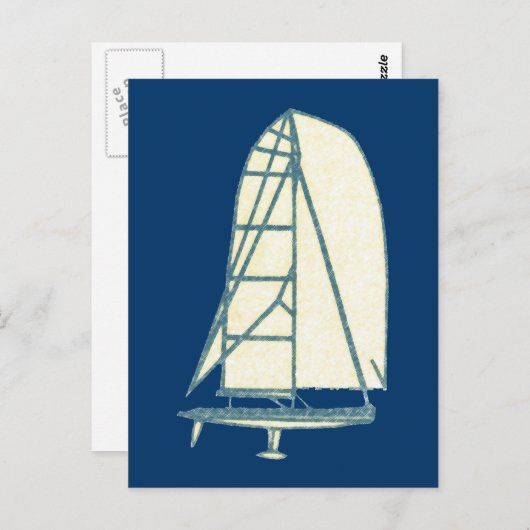 Yatching-Laserklasse Postkarte (Vorne/Hinten)