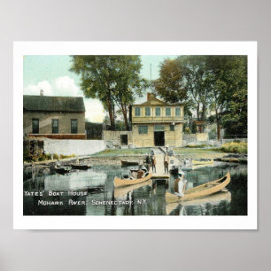 Yates Boat House, Schenectady, NY Vintag Poster