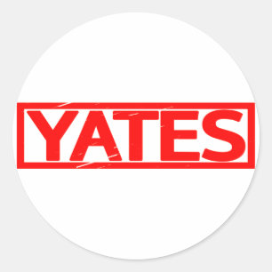 Yates-Briefmarke Runder Aufkleber