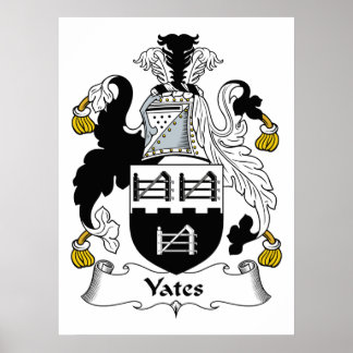 Yates Familienwappen Poster