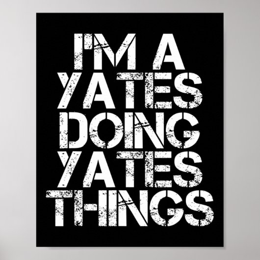 Yates Funny Surname Family Tree Birthday Reunion G Poster (Vorne)