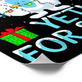 Yati For Santa Xmas Lights Yeti Christmas Poster (Ecke)
