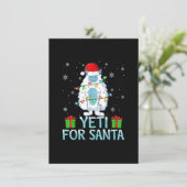 Yati für Weihnachtslieder Yeti Weihnachten Einladung (Stehend Vorderseite)