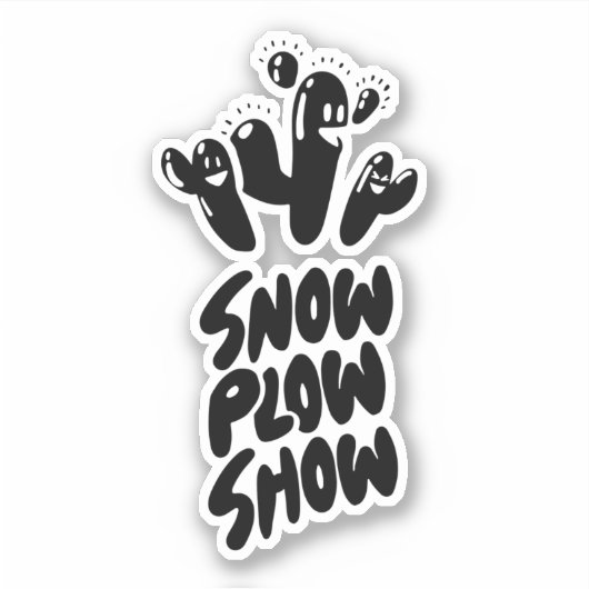 Yati M's Show Plow Show Design #2 Sticker (Vorderseite)