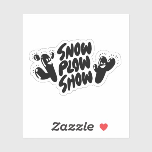 Yati M's Snow Plow Show Design #1 Sticker (Blatt)