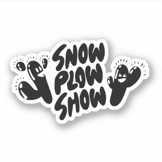 Yati M's Snow Plow Show Design #1 Sticker (Vorderseite)