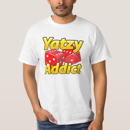 Yatzy Süchtig-Prospaßabnutzung! T-Shirt (Vorderseite)