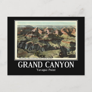 Yavapai Point, Grand Canyon, Arizona, Vintag Postkarte